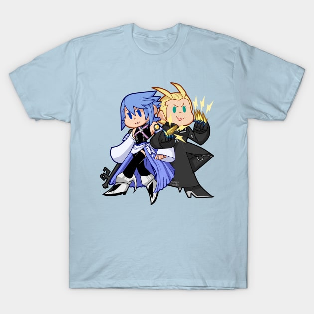 Aqua and Larxene - Arm in Arm T-Shirt by VenaCoeurva